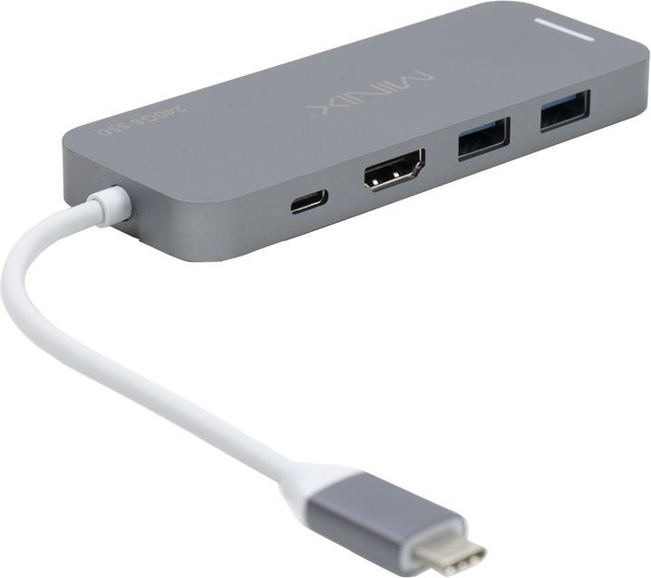 Produktbild Minix NEO-S2GR USB-C-Multiport-Adapter mit Solid State Drive (SSD) 240 GB im Lieferumfang enthalten (240 GB)