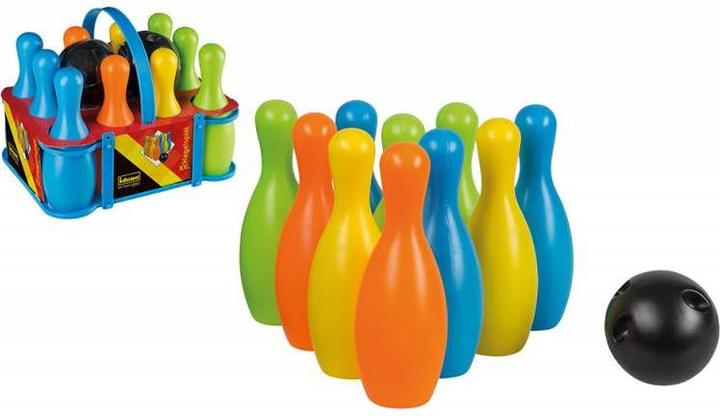 Produktbild Idena Kegelspiel Set 10 Kegel + 2 Kugeln