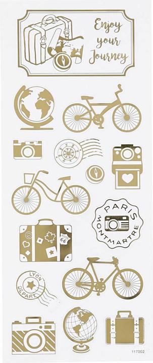 Image du produit Creativ Company Autocollants Or Autour du monde, 1 feuille
