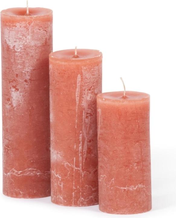 Dekocandle Bougie cylindrique terracotta Ø 7 x 25 cm (1 pièce) (1 pcs)