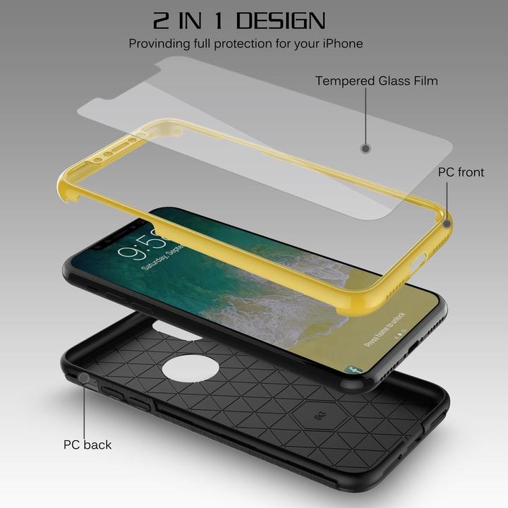 Produktbild König Design Handyhülle für Samsung Galaxy S8 Plus Schutzcase Backcover Bumper Etuis Gold (Samsung Galaxy S8+)