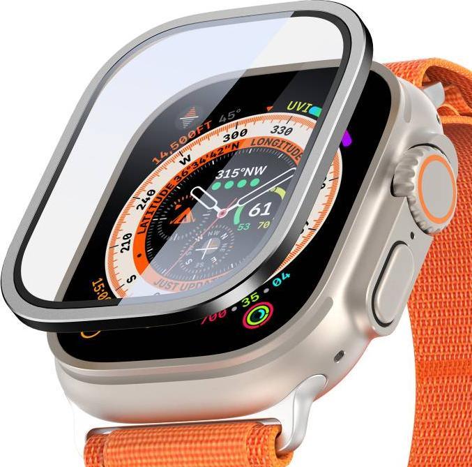 Immagine prodotto Dux Ducis Vetro temperato Flas con cornice in alluminio per Apple Watch Ultra 49 mm - nero
