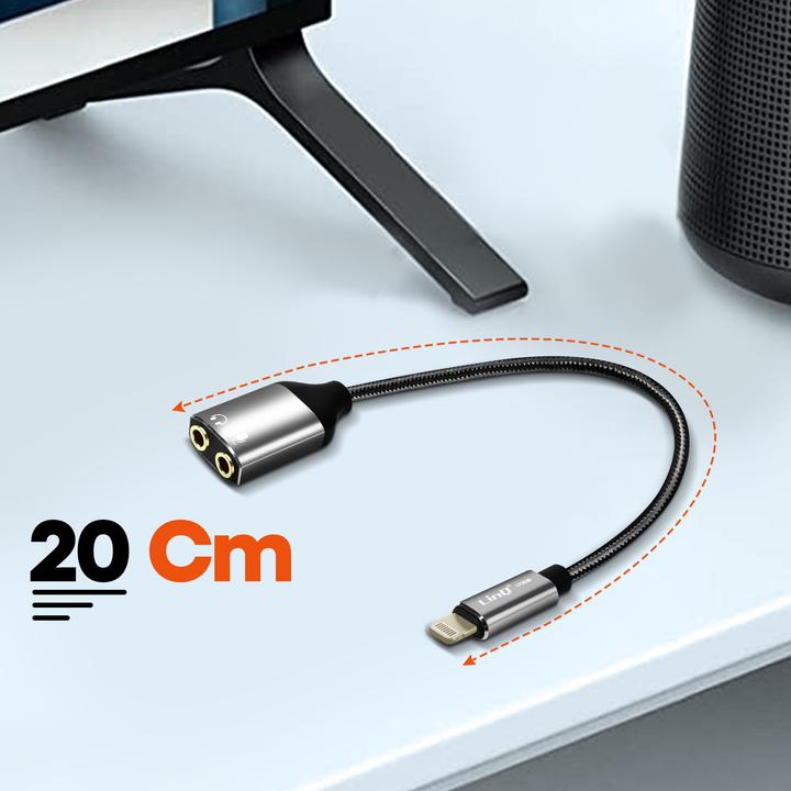 Image du produit LinQ LT3538 Séparateur audio (Lightning, Jack 3.5mm)