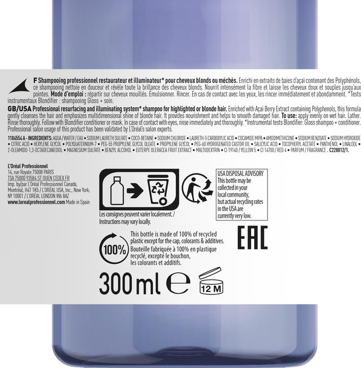 Actual product image L'Oréal Professionnel Serie Expert Blondifier Gloss (300 ml, Liquid shampoo)