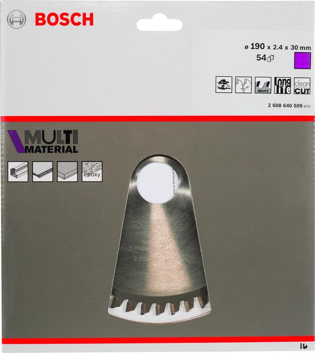 Immagine prodotto Bosch Professional Zubehör Lama circolare PRO Multi Material, 190 x 2,4 x 30 mm