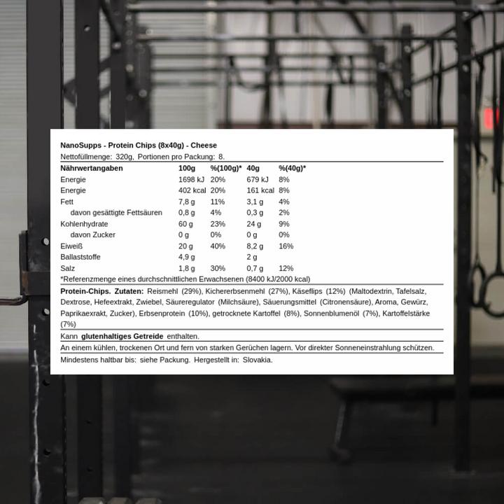 Immagine prodotto Nanosupps Patatine proteiche (Formaggio, 7 pz., 502 g)