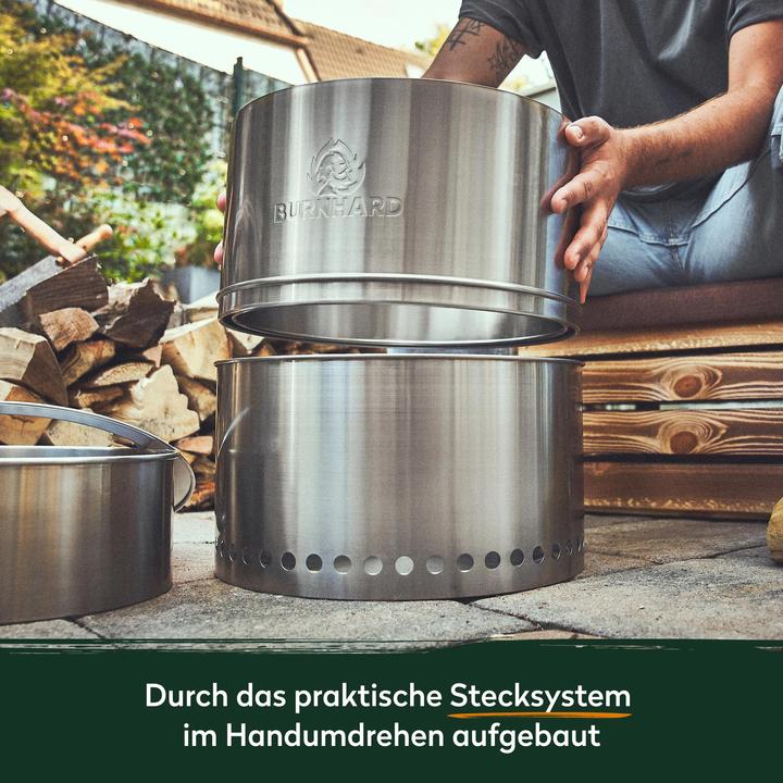 Produktbild Burnhard Feuerschale Edelstahl 36 cm, inkl. Aufbewahrungstasche