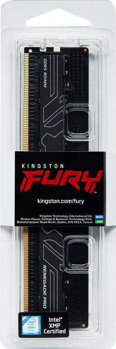 Image du produit Kingston Fury Renegade Pro XMP 32GB, DDR5, 6800MT/s, CL34, Overclockable, ECC, Intel XMP, RDIMM Server-Class (1 x 32GB, 6800 MHz, RAM DDR5, R-DIMM)