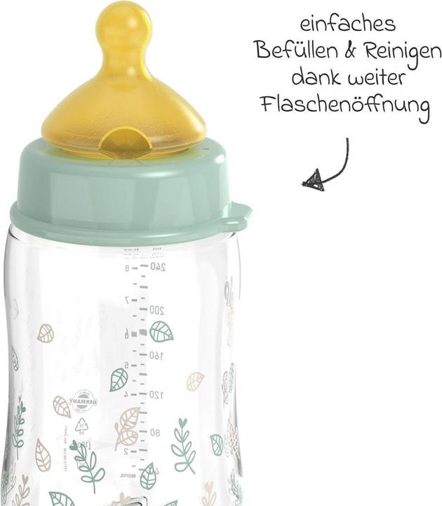 Image du produit NIP Babyflaschen PP-Flasche Cherry Green 260 ml + Latex-Trinksauger (260 ml)