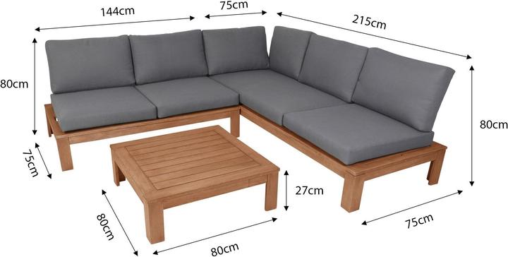 Produktbild Greemotion Loungeset Murano, Akazie
