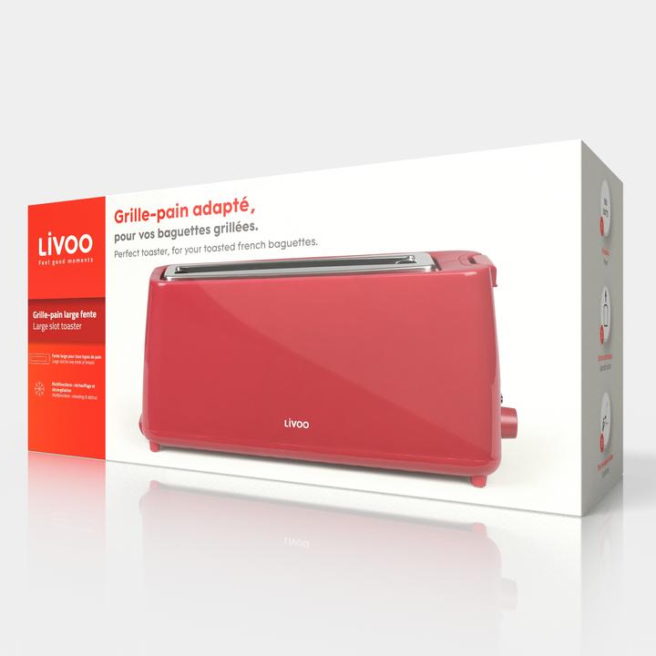 Productafbeelding Livoo Broodrooster met brede broodsleuf (EU-stekker)