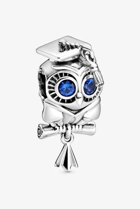 Image du produit Pandora Breloque hibou de la remise des diplômes (Avec pierre(s), Argent sterling 925)