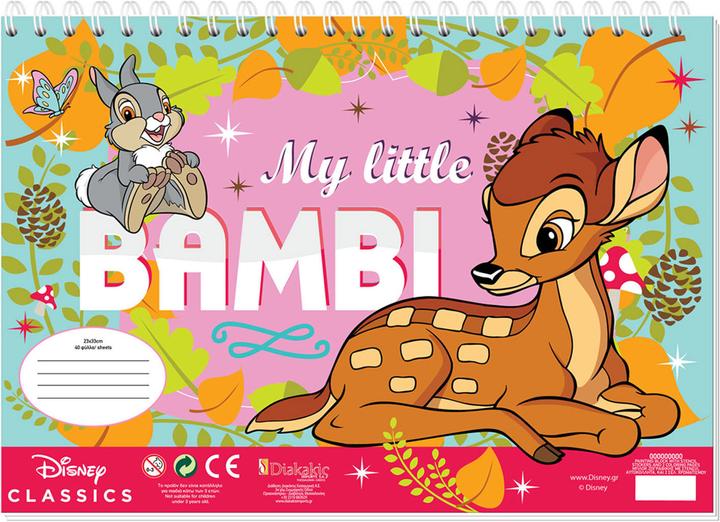 Produktbild Disney Bambi Malvorlagen mit Schablone und Stickerbogen