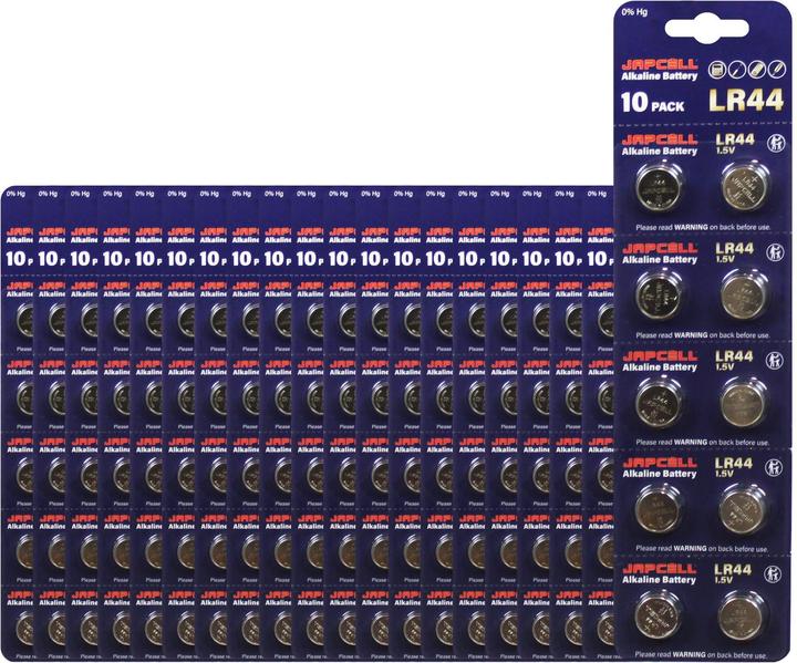 Japcell LR44 / A76 / AG13 / LR1154 button cell batteries (200 pcs., LR44)