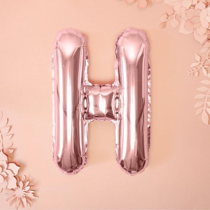 Image du produit Partydeco Ballon Lettre "H" en Rose or (1 x)