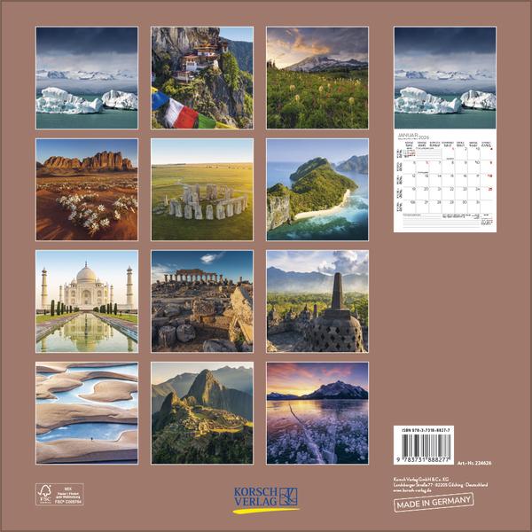 Produktbild Wunder der Welt 2026 (30 x 30 cm, Harter Einband, Französisch, Englisch)