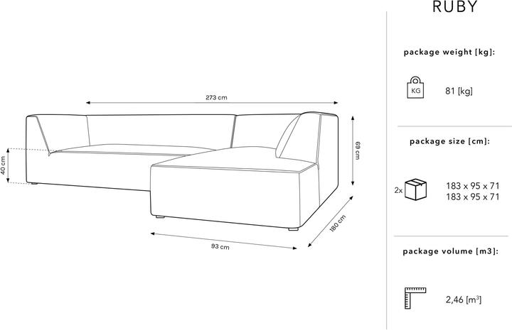 Produktbild Micadoni Ruby (Ecksofa)