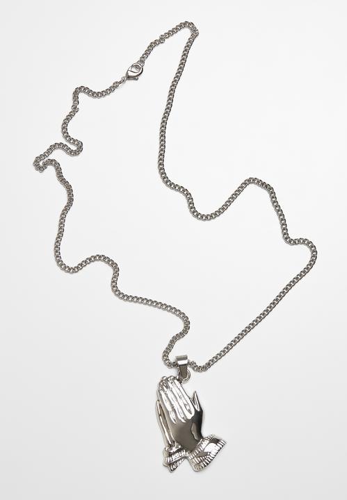Immagine prodotto Urban Classics Collana Pray Hands (60% di zinco, 40% di ferro)