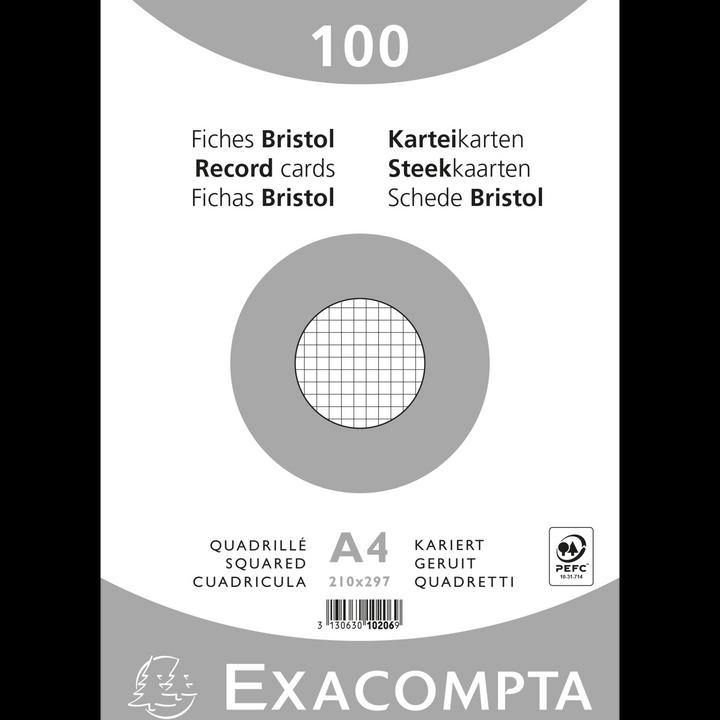 Actual product image Exacompta Index cards (210 x 297 mm, 205 g/m², 100 x)