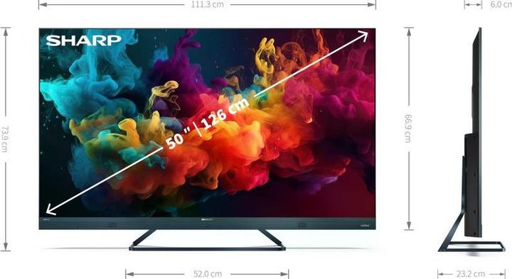 Productafbeelding Sharp 50FQ5EA 4K Ultra HD Google TV 126 cm (50") (50", QLED, 4K, 2023)