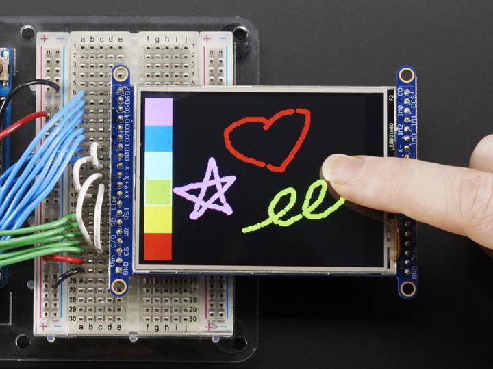 Produktbild Adafruit 2.8" TFT LCD with Touchscreen MicroSD Socket (Diverse)