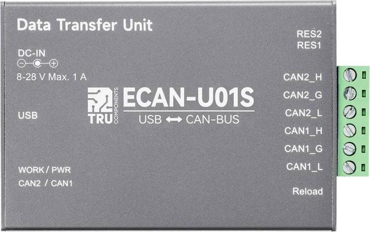 Produktbild Tru Components TC-ECAN-U01S CAN Umsetzer USB, CAN-Bus 1 St.