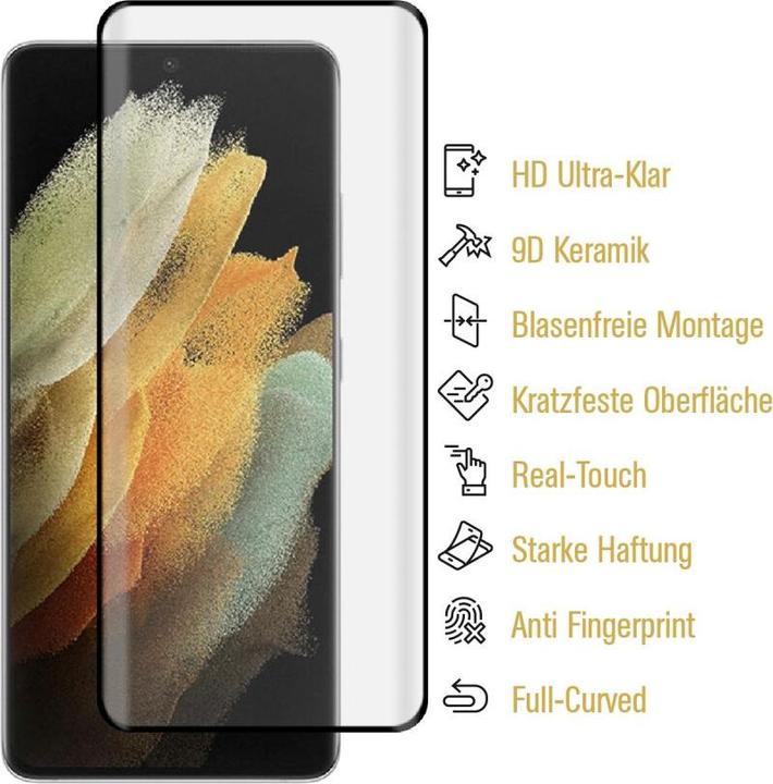 Actual product image Protectorking 3x Ceramic-Glass Full Cover HD Klar (3 Piece, Samsung Galaxy S21 Ultra)