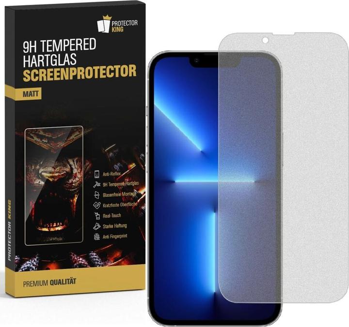 Protectorking 6x Echtes Tempered 9H Panzerhartglas Matt Entspiegelt (6 Stück, Apple iPhone 13 Pro)