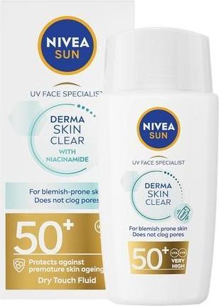 Image du produit NIVEA UV Face Specialist Derma Skin Clear (Crème solaire visage, SPF 50, 40 ml, 150 g)