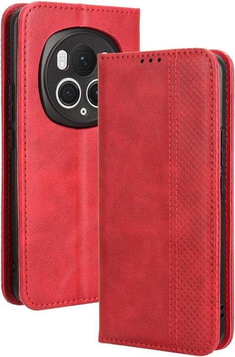 Actual product image Cover-Discount Honor Magic6 Pro - Vintage Flip Case Cover red (Honor Magic6 Pro)