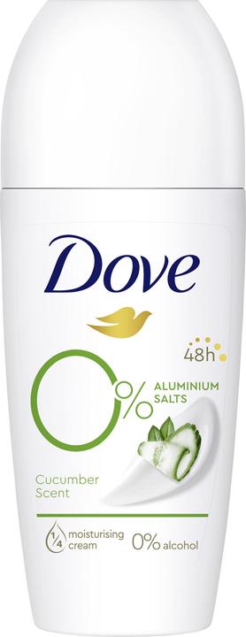 Actual product image Dove Deo Roll-on 0% Zinc Cucumber Fragrance 50 ml (Roll-on, 50 ml)