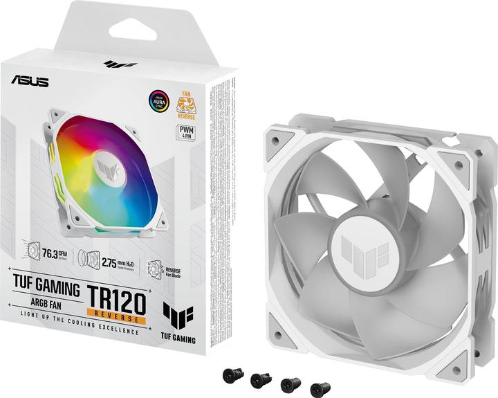 Actual product image ASUS Fan TUF GAMING TR120 FAN ARGB REV WHT (120 mm, 1 x)
