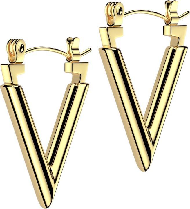 Star Piercing Ohrring vergoldet V (Chirurgenstahl 316L, ohne Messing)
