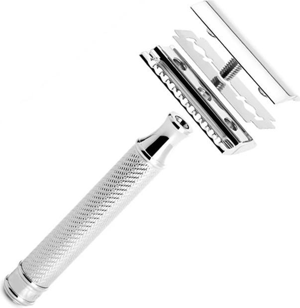 Immagine prodotto From Alfred Rasoio di sicurezza in argento con supporto