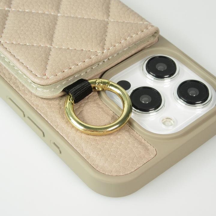 Image du produit PhoneLook Coque Cuir matelassé avec miroir et compartiment carte inclus grande lanière amovible (Apple iPhone 15 Pro Max)