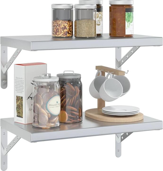 Actual product image VidaXL Wall shelves 2 pcs. 50 x 30 cm Noble (50 x 30 x 3 cm)