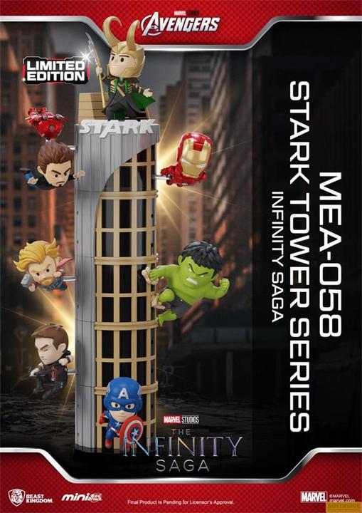 Image du produit Beast Kingdom Marvel figurine Mini Egg Attack The Infinity Saga Stark Tower series Tony Stark & Mark VII suit pod