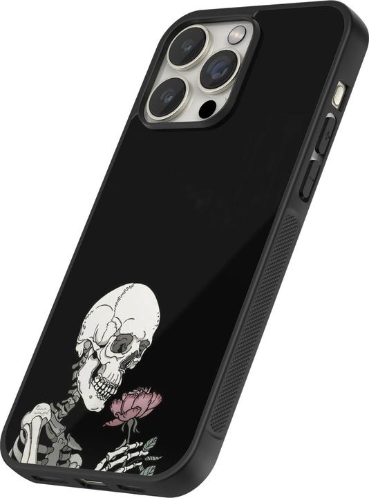 Produktbild PhoneLook Hülle Silikon schwarz Halloween 2023 rose and skeleton (Apple iPhone 12 Pro Max)