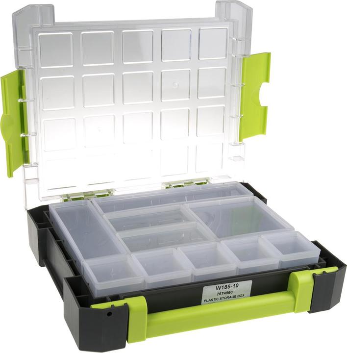 Actual product image Rs Pro Plastic Storage Box with 10 inserts