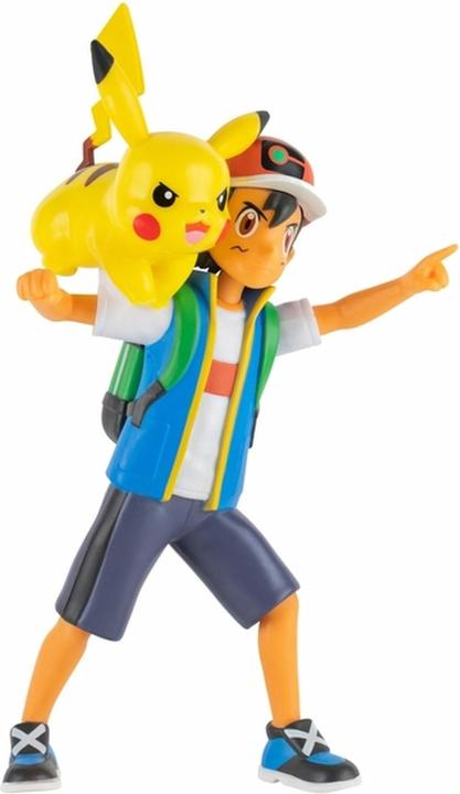 Jazwares Pokémon: Ash+Pikachu - Battle Feature Figur 10 cm