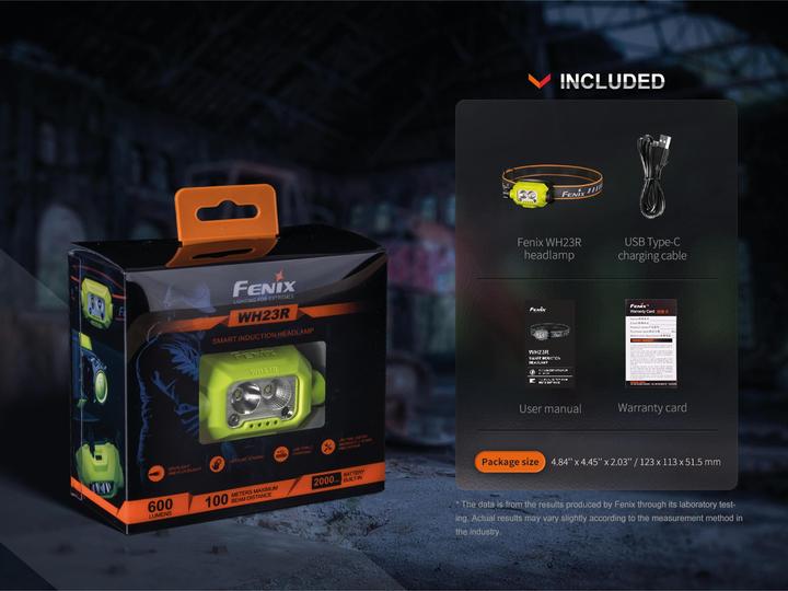 Produktbild Fenix WH23R Stirnlampe Gestensensor-Funktion (600 lm)