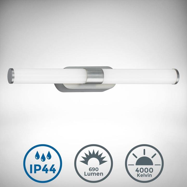 Immagine prodotto B.K.Licht Lampada da bagno a LED, cromo opaco, 1xLED/7W