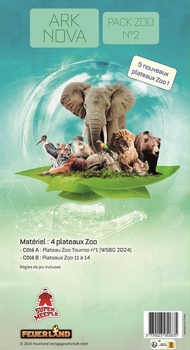 Actual product image Super Meeple Ext. Ark Nova Pack Zoo No.2 (f) (French)