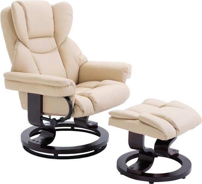Produktbild Swisshandel24 Relaxsessel mit Hocker, drehbarer Fernsehsessel, TV-Sessel mit Liegefunktion, Ruhesessel, Liegesesse