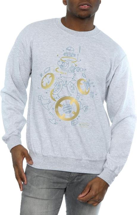 Actual product image Star Wars Mens The Last Jedi BB-8 Deconstructed Sweatshirt (L)