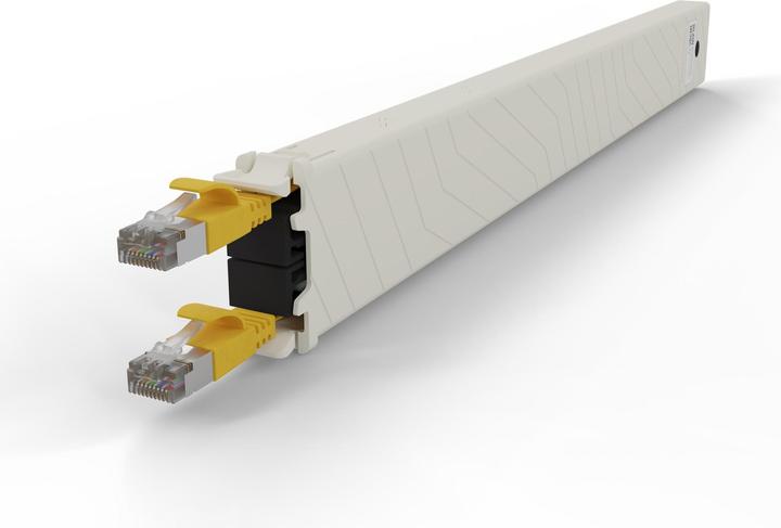 Produktbild PATCHBOX one / Cassette / 8RU / Cat 6A, STP, 0.8 m, Gelb (STP, CAT6a, 0.80 m)