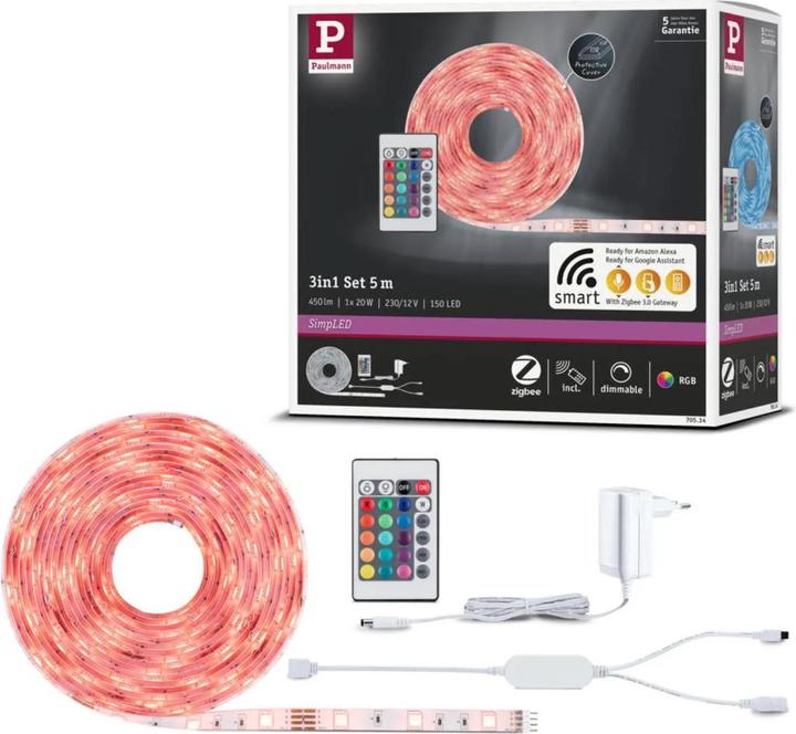Produktbild Paulmann SimpLED LED Stripe Set (RGB, 500 cm, Indoor)