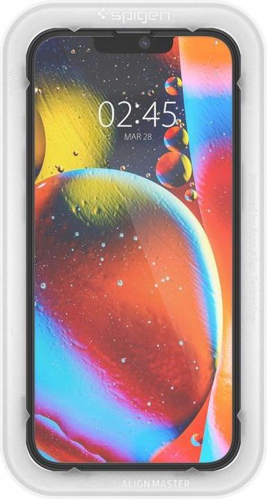Actual product image Spigen Alm Glass (1 Piece, Apple iPhone 13, Apple iPhone 13 Pro)