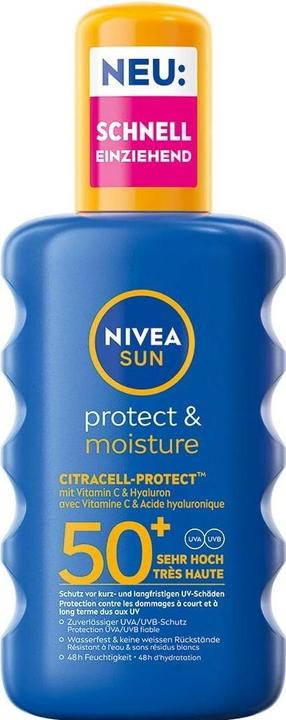 Actual product image NIVEA Protection & care (Sun spray, SPF 50+, 200 ml, 246 g)