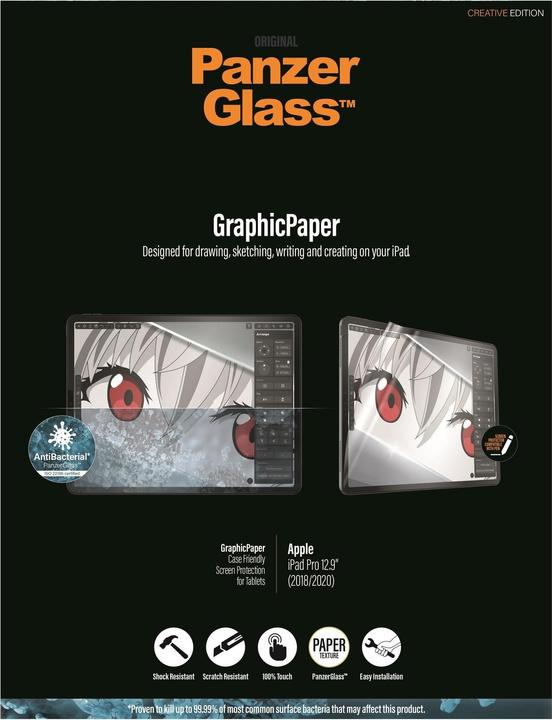 Immagine prodotto PanzerGlass Carta grafica (1 Pezzo/i, iPad Pro 12.9 2018 (3. Gen), iPad Pro 12.9 2020 (4. Gen), iPad Pro 12.9 2021 (5a generazione))